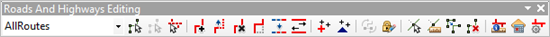 Roads And Highways Editing toolbar